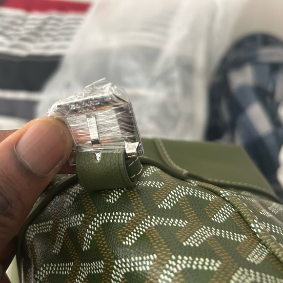 Goyard Green and Gray Patterned Backpack - Picture 5 of 11